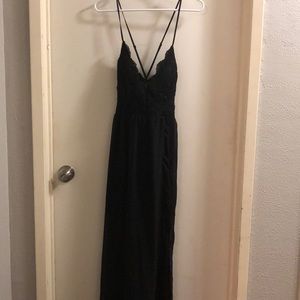 Strappy backless maxi dress.